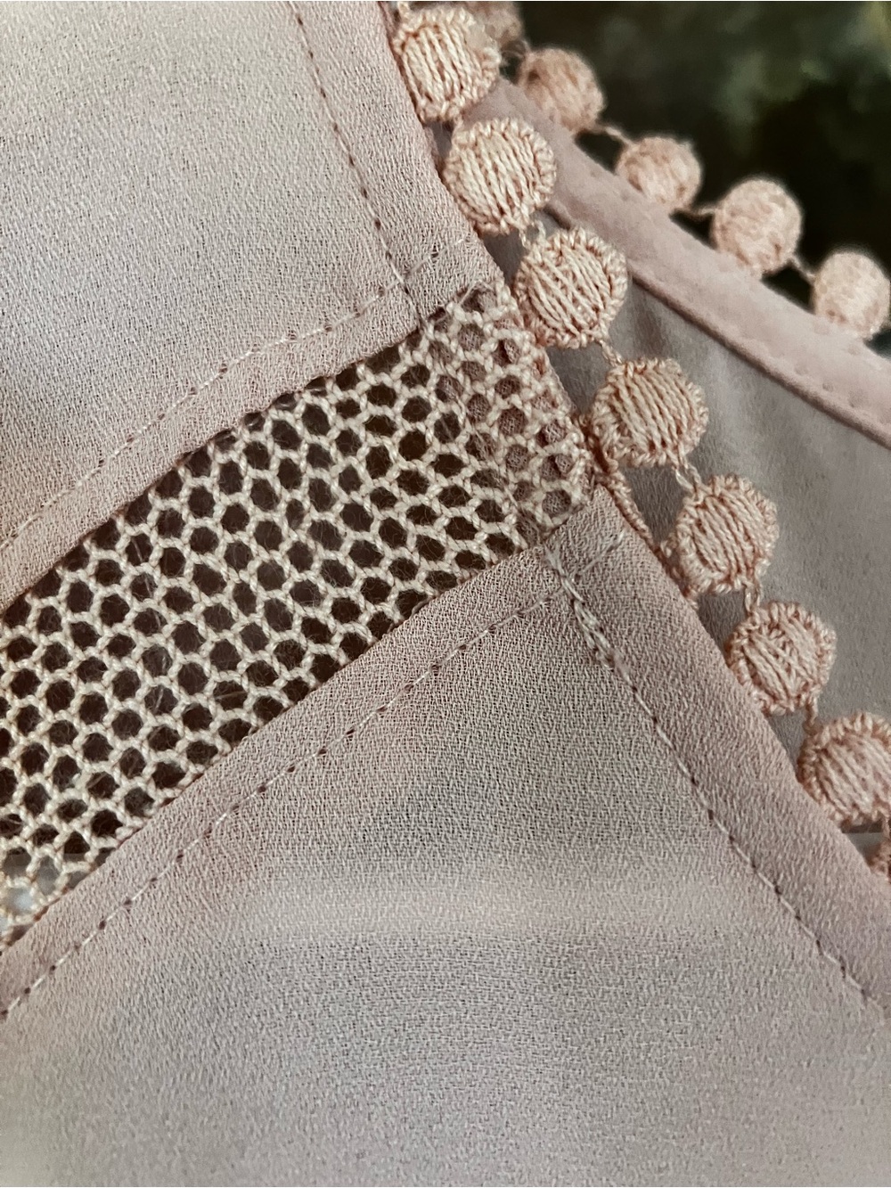 LC Lauren Conrad Blush Pink Lace Panel Blouse - Picture 6 of 10